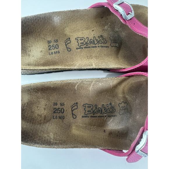 Birk's x Birkenstock Piazza Strappy Buckle Sandals Pink Slip On Womens US Size 8 - Picture 12 of 15